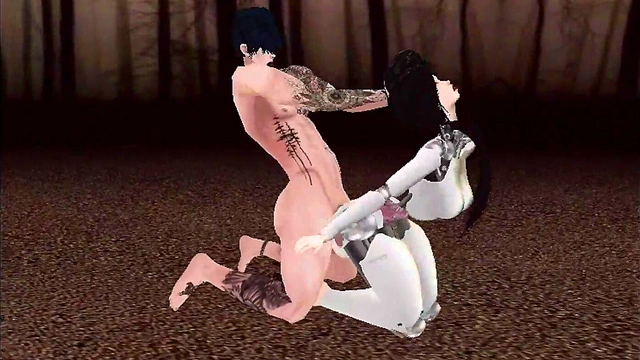 RoboGirl Slave Takes Big Cock in Virtual Anime Anal Sex Adventure