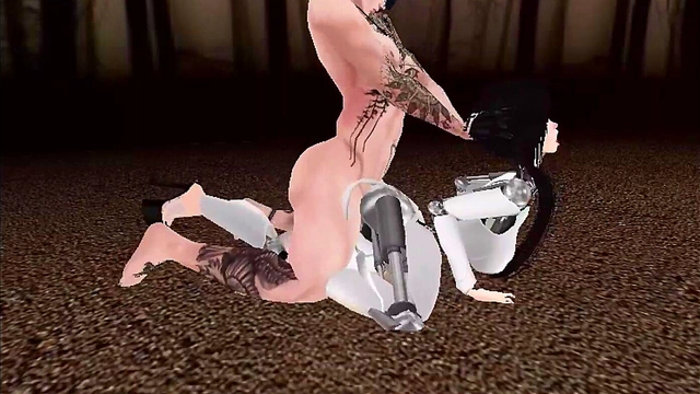RoboGirl Slave Takes Big Cock in Virtual Anime Anal Sex Adventure