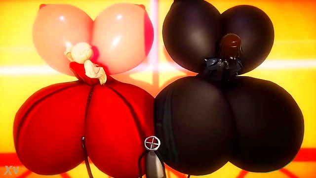 Ann and Makoto Inflate Hourglass Bodies for Steamy 3D Anime Action