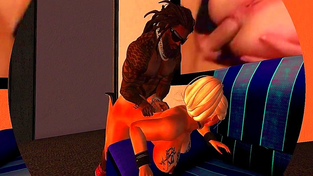 Blonde MILF With Big Ass Rides Black Dick In Anime Anal Adventure