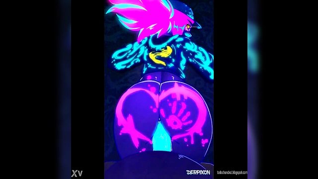 3D Anime Beauty Rides Cock Doggy Style in Derpixon's K/DA Hentai Fantasy