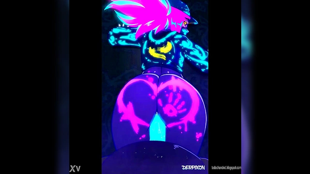 3D Anime Beauty Rides Cock Doggy Style in Derpixon's K/DA Hentai Fantasy