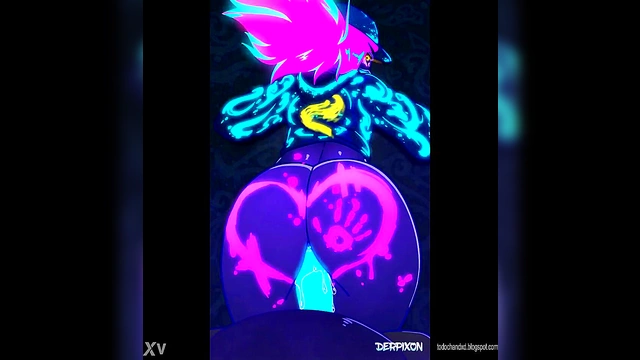 3D Anime Beauty Rides Cock Doggy Style in Derpixon's K/DA Hentai Fantasy