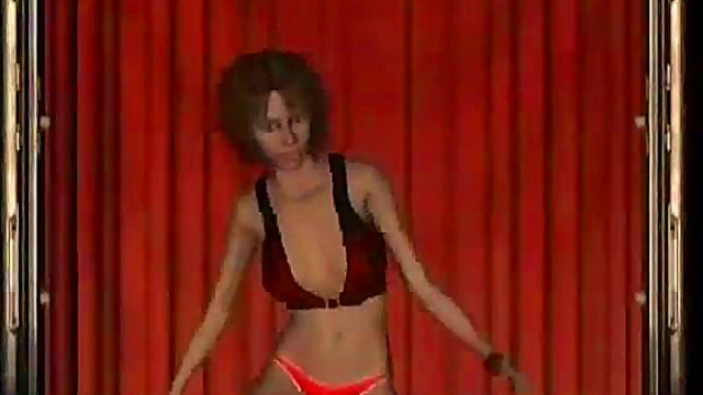 Virtual Redhead Anime Babe Teases in Panties for Hot Hentai Action