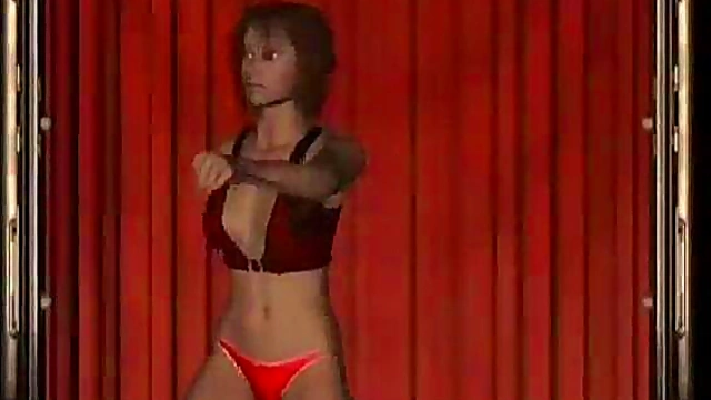 Virtual Redhead Anime Babe Teases in Panties for Hot Hentai Action