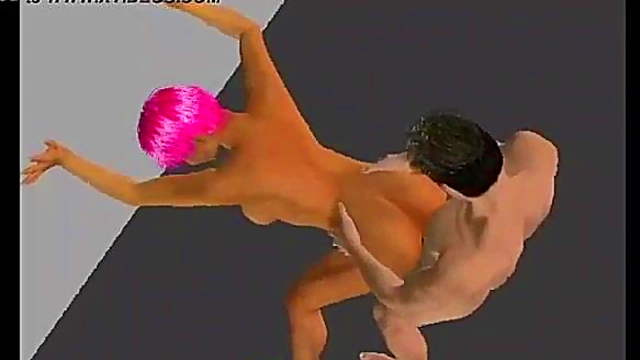 Virtual Redhead Anime Babe Teases in Panties for Hot Hentai Action