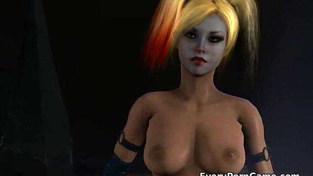 Tattooed Harley Quinn Rides Cock in Wild 3D Anime Sex Game