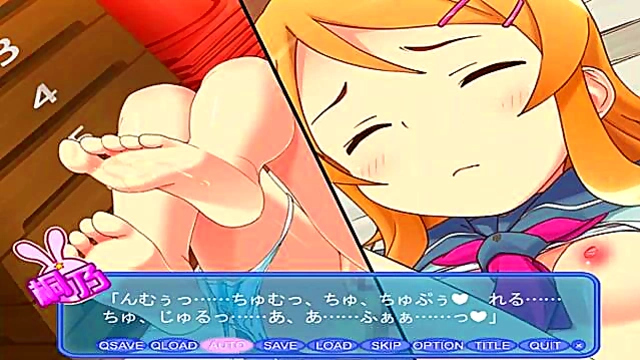 Blonde School-Girl Gives Foot Job & Blowjob In Erotic Anime Adventure