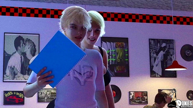 MILF Waitress Blackmails Boss With Blowjob & Deepthroat For Raises