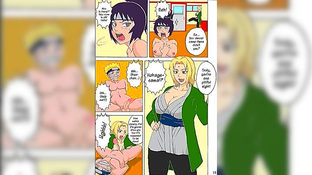 Hentai Teacher Tsunade Gives Mind-Controlled Handjob & Tit Job To Big-Titted Student