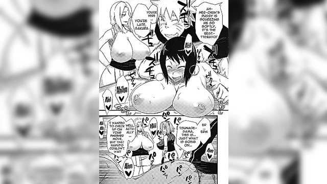 Mind-Controlled Hokage Surprises With Blowjob And Boob Job Gangbang