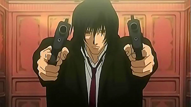 Brandon Heat Battles Harry McDowell In Intense Gungrave Anime Action