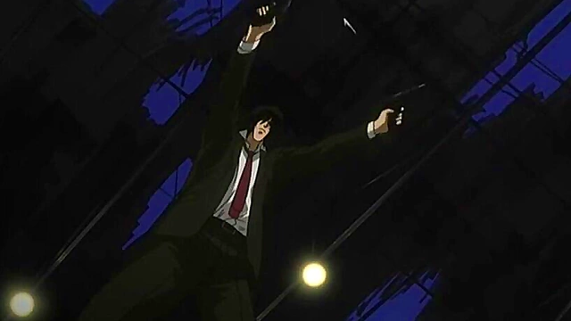 Brandon Heat Battles Harry McDowell In Intense Gungrave Anime Action