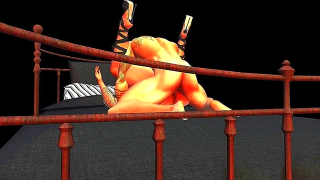 Blonde Cougar Anime Babe Gets Anal Creampie & Oral Orgasm Delight