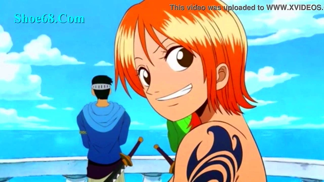 Nami From One Piece Takes Two Boys for steaming Hentai Action