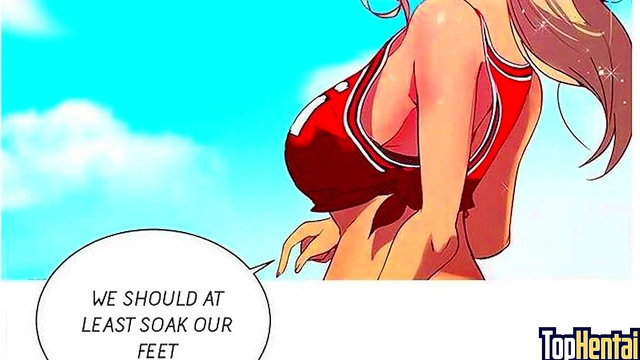 Stepmom Teacher seduces Step-Sister in PC Room for Anime Hentai Fun