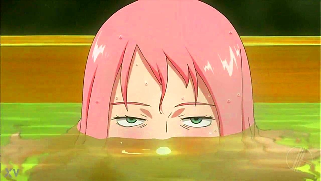 Hinata, Sakura, Tenten & Ino Bathe Nude in Steamy Naruto Anime Scene
