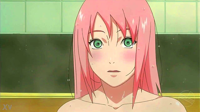 Hinata, Sakura, Tenten & Ino Bathe Nude in Steamy Naruto Anime Scene