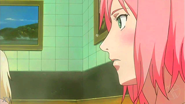 Hinata, Sakura, Tenten & Ino Bathe Nude in Steamy Naruto Anime Scene