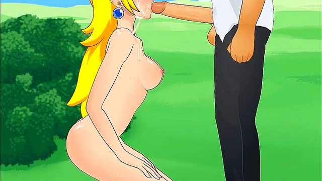 Princess Peach Gives Mario A Super Deepthroat Blowjob In Sexy Hentai Scene