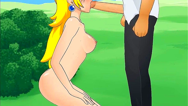 Princess Peach Gives Mario A Super Deepthroat Blowjob In Sexy Hentai Scene