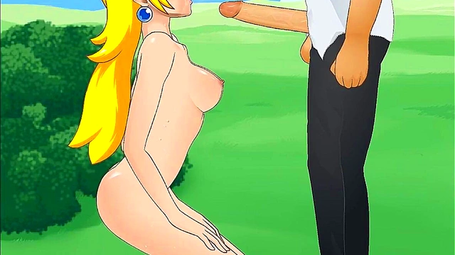 Princess Peach Gives Mario A Super Deepthroat Blowjob In Sexy Hentai Scene