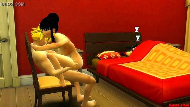 Stepmom Chi-Chi Catches Stepson Gohan Masturbating & Gets Fucked Hardcore