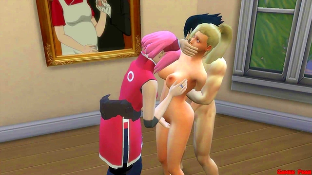 Sasuke Fucks Ino & Sakura's Big Tits and Asses in Naruto Hentai Gangbang