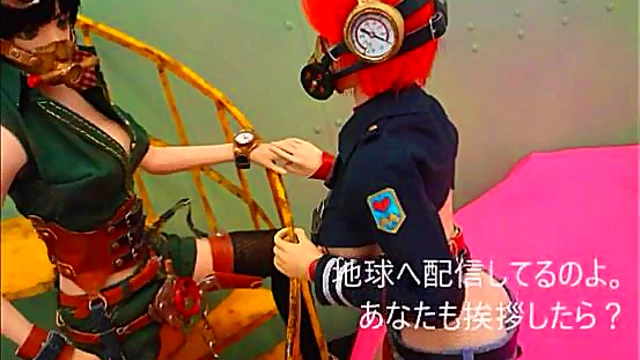 Horny Anime Doll Dances While Masturbating With Custom Action Figure Bukkake