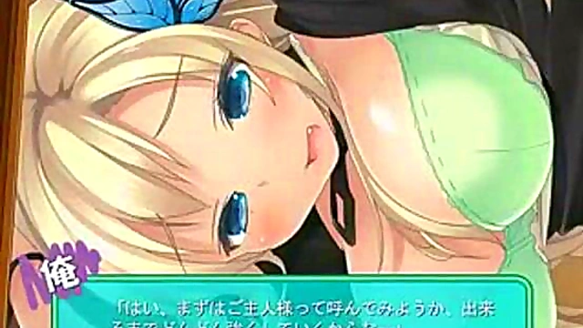Blonde Maid Sena-Thick Takes Big Cock In Haganai Anime Scene