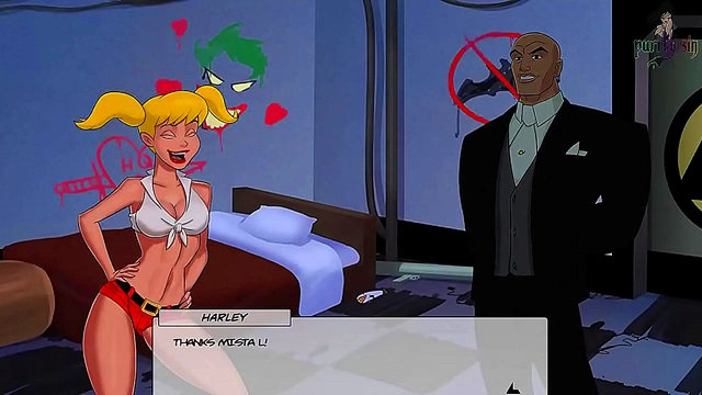 Batgirl & Supergirl Tease Harley Quinn With Handjobs & Blowjob Fun