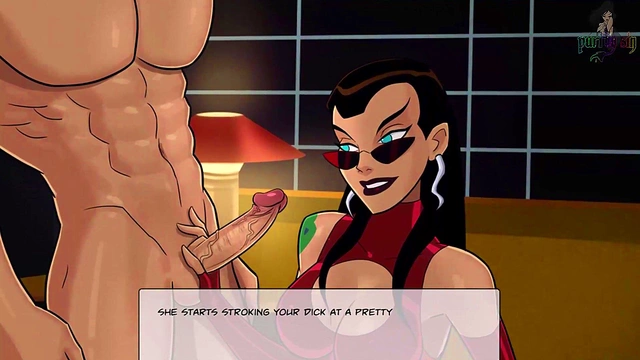 Batgirl & Supergirl Tease Harley Quinn With Handjobs & Blowjob Fun