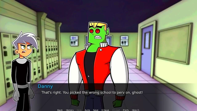 Hentai Visual Novel – Amity Park Couple Enjoy Steamy Shower Session