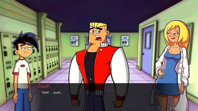 Hentai Visual Novel – Amity Park Couple Enjoy Steamy Shower Session