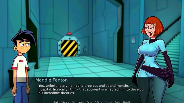 Hentai Visual Novel – Amity Park Couple Enjoy Steamy Shower Session