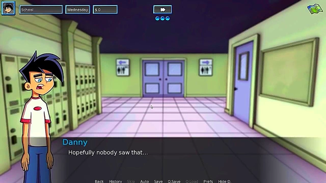 Hentai Visual Novel – Amity Park Couple Enjoy Steamy Shower Session