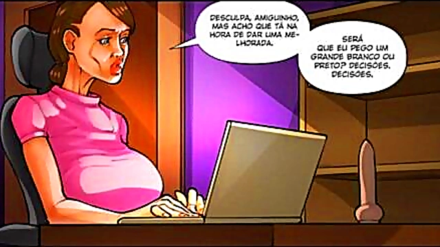 Hot Wife Sucks Black Gardener's Dick In HQ Hentai Anime Scene