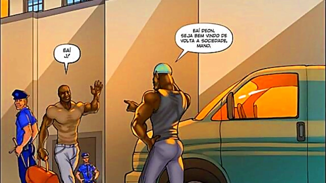 Hot Wife Sucks Black Gardener's Dick In HQ Hentai Anime Scene