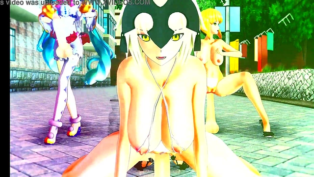 Erotic Anime Clip – Futa MMD Cartoon Girls Get naughty