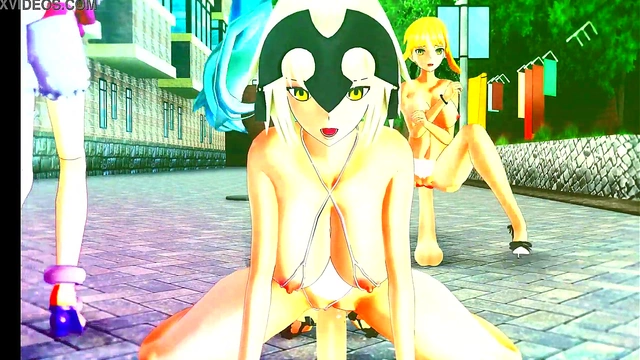 Erotic Anime Clip – Futa MMD Cartoon Girls Get naughty