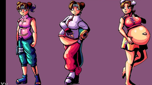 Pregnant Anime Babe Enjoys Belly Expansion & Inflation Delights