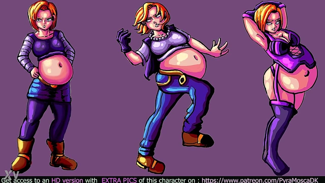 Pregnant Anime Babe Enjoys Belly Expansion & Inflation Delights