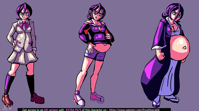 Pregnant Anime Babe Enjoys Belly Expansion & Inflation Delights