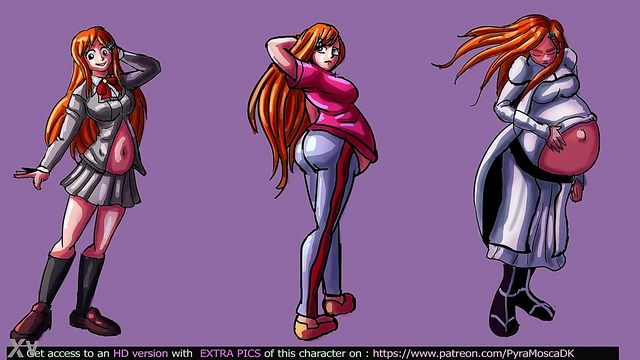 Pregnant Anime Babe Enjoys Belly Expansion & Inflation Delights