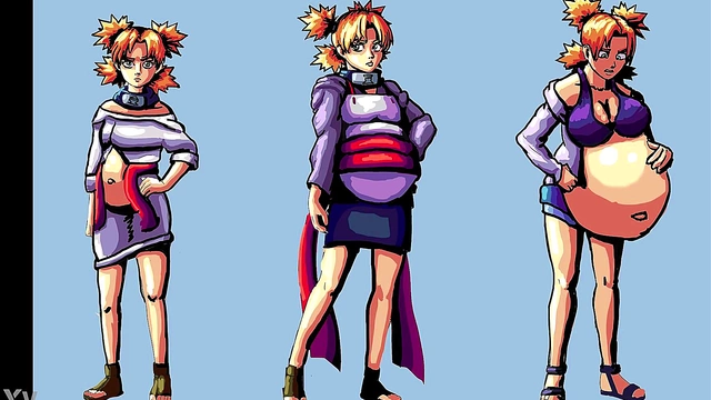 Pregnant Anime Babe Enjoys Belly Expansion & Inflation Delights