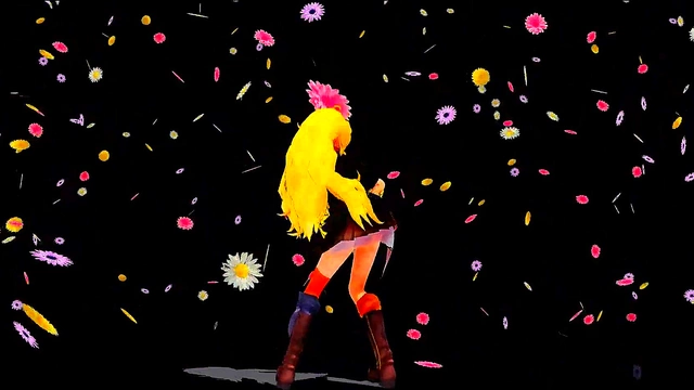 Two Anime Girls Dance Pantyless With Big Breasts In MMD Fantasy Scene