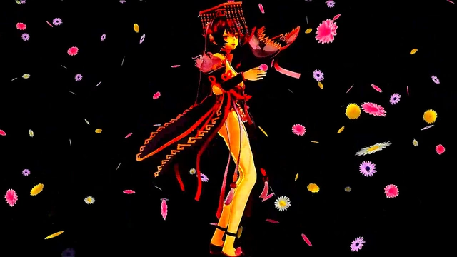 Two Anime Girls Dance Pantyless With Big Breasts In MMD Fantasy Scene