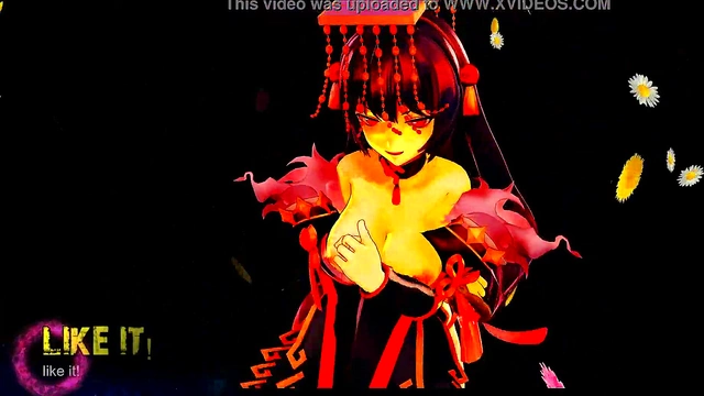 Two Anime Girls Dance Pantyless With Big Breasts In MMD Fantasy Scene