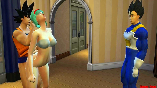 Bulma Cheats With Goku While Vegeta Watches Helplessly In Dragon Ball Hentai