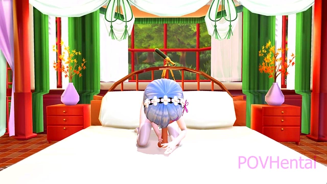 18-Year-Old Rem The Maid Gives Amazing Anime Blowjob In Re-Zero Parody